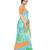 Blue printed organza saree with blouse