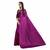 Dark wine plain fancy fabric saree with blouse