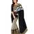 black and white embroidered net saree with blouse