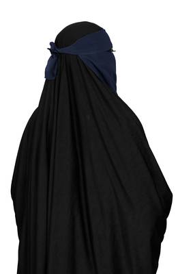 JSDC Bubble Georgette Plain Single Layer Niqab Parda 5
