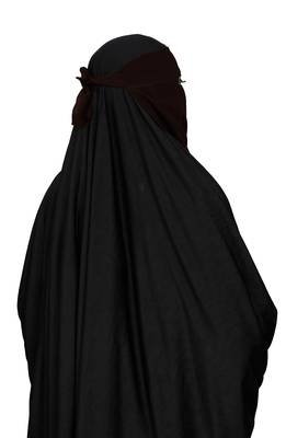 JSDC Women's Georgette Plain Single Layer Niqab Nosepiece 5
