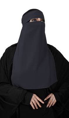 JSDC Casual Wear Georgette Plain Single Layer Niqab Hijab 1