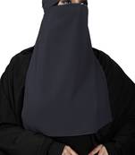 JSDC Casual Wear Georgette Plain Single Layer Niqab Hijab