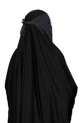 JSDC Casual Wear Georgette Plain Single Layer Niqab Hijab 5