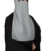 JSDC Women Bubble Georgette Plain Single Layer Niqab Nosepiece Hijab
