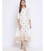 White Embroidered Cotton kurti