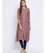 Blue Embroidered Cotton kurti