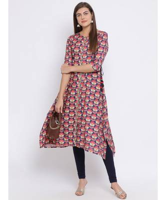 Blue Embroidered Cotton kurti 5