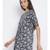 Grey Floral Print Cotton kurti