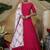 Rani-pink thread embroidery georgette Anarkali Long Gown