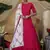Rani-pink thread embroidery georgette Anarkali Long Gown