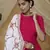 Rani-pink thread embroidery georgette Anarkali Long Gown