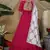 Rani-pink thread embroidery georgette Anarkali Long Gown