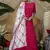 Rani-pink thread embroidery georgette Anarkali Long Gown