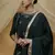 Green sequins chiffon salwar