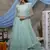 Light-green thread embroidery net Lehenga Style gown