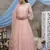 Peach thread embroidery net Lehenga Style gown
