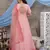 Pink thread embroidery silk Anarkali Long Gown
