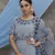 Grey thread embroidery georgette Anarkali Long Gown