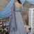 Grey thread embroidery georgette Anarkali Long Gown