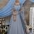 Grey thread embroidery georgette Anarkali Long Gown