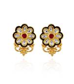 black red cute small flower pattern kundan tops