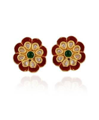 golden green cute beautiful flower pattern tops 1