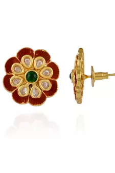 golden green cute beautiful flower pattern tops