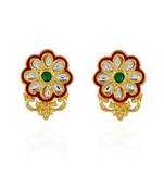 orange green cute flower pattern tops