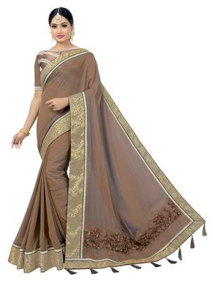 Yellow embroidered pure silk saree with blouse 1