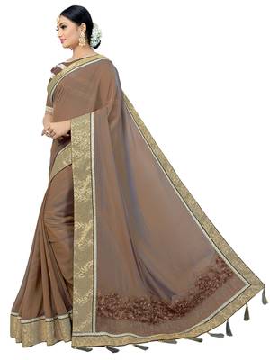 Yellow embroidered pure silk saree with blouse 2