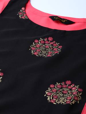 Coral printed crepe kurtas-and-kurtis 2