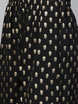 Black printed crepe kurtas-and-kurtis 5