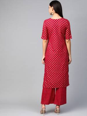 Pink printed crepe kurtas-and-kurtis 2