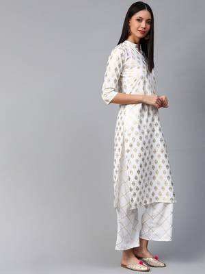 White printed crepe kurtas-and-kurtis 3