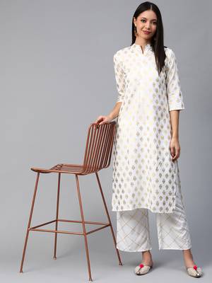 White printed crepe kurtas-and-kurtis 4