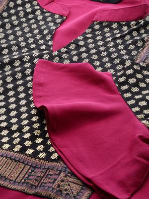 Pink printed crepe kurtas-and-kurtis 5