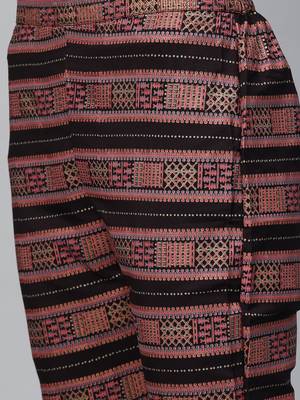 Pink printed crepe kurtas-and-kurtis 5