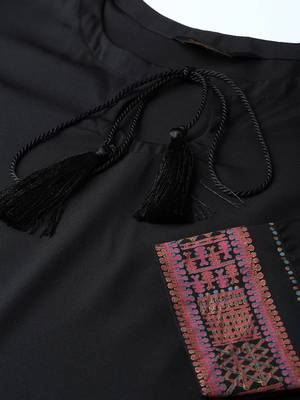 Black printed crepe kurtas-and-kurtis 6