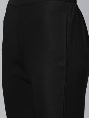 Black printed rayon kurtas-and-kurtis 5