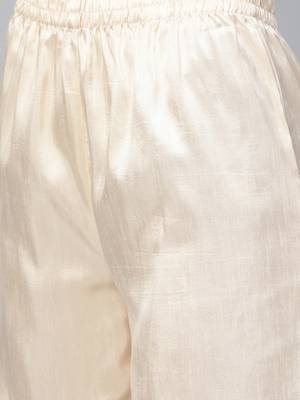 Cream printed art silk kurtas-and-kurtis 5