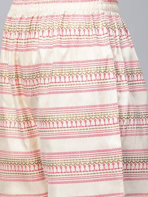 Cream printed art silk kurtas-and-kurtis 5