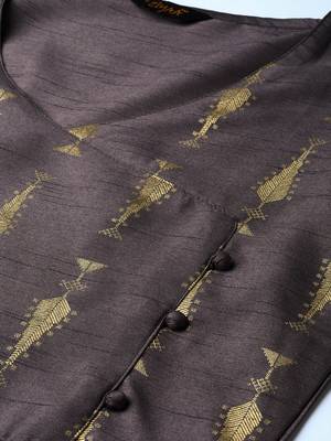 Grey printed art silk kurtas-and-kurtis 4