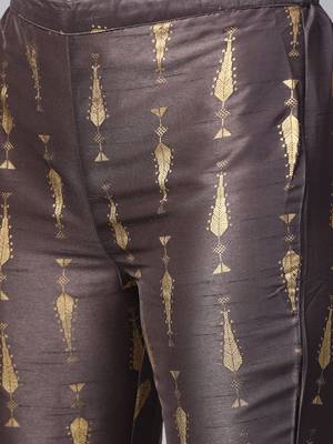 Grey printed art silk kurtas-and-kurtis 5