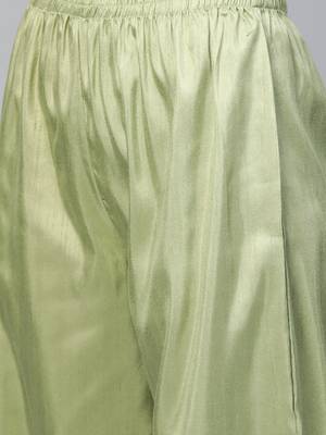 Green printed art silk kurtas-and-kurtis 5