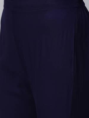 Navy-blue printed rayon kurtas-and-kurtis 5
