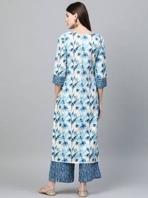 Cream printed rayon kurtas-and-kurtis 2