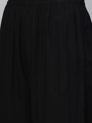 Black printed rayon kurtas-and-kurtis 5