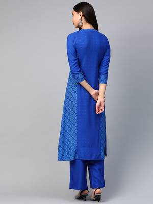 Blue printed rayon kurtas-and-kurtis 2