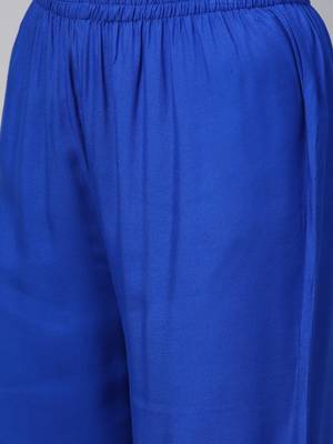 Blue printed rayon kurtas-and-kurtis 5
